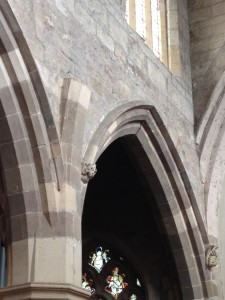 You can see where the chancel arch was removed.